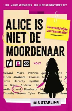 Omslag van Alice is niet de moordenaar
