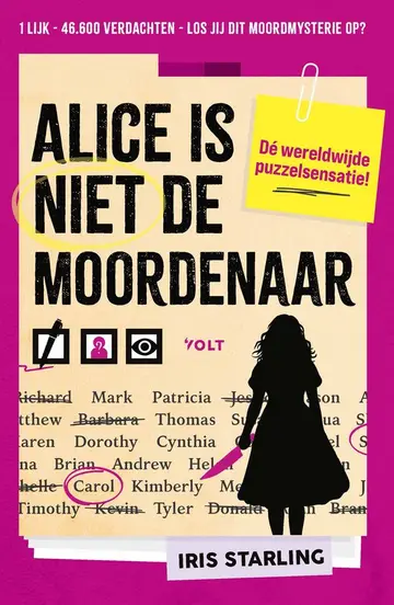 Omslag van Alice is niet de moordenaar