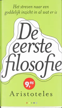 Omslag van De eerste filosofie